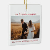 写真のミセスとミニマル初めてのクリスマス セラミックオーナメント (右)