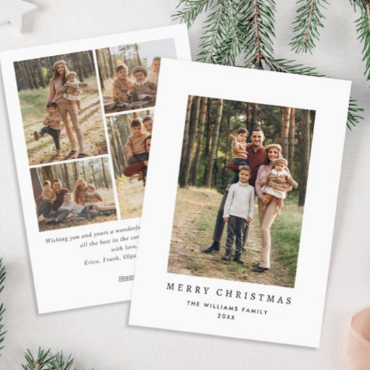 写真のミニマルエレガントリストのあいさつスタイリッシュ文5 シーズンカード