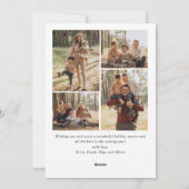 写真のミニマルエレガントリストのあいさつスタイリッシュ文5 シーズンカード (裏面)