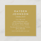 写真のミニマルシンプルム編集可能カラーの追加 スクエア名刺 (裏面)