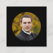 写真のミニマルシンプルム編集可能カラーの追加 スクエア名刺 (正面)