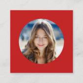 写真のミニマルシンプルム編集可能カラーの追加 スクエア名刺 (正面)