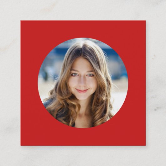 写真のミニマルシンプルム編集可能カラーの追加 スクエア名刺 (正面)