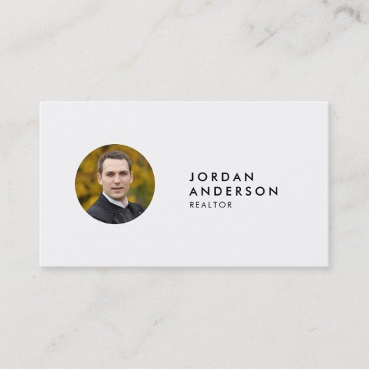 写真のミニマルシンプルム編集可能カラーの追加 名刺 (正面)