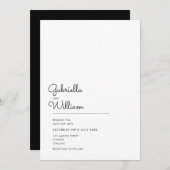 写真のミニマルスクリプト作成日付の保存 招待状 (正面/裏面)