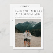 写真のミニマルプロポーションリクエストGroomsman情報カード 招待状 (正面/裏面)