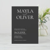 写真のミニマル結婚リスト 招待状 (スタンド正面)