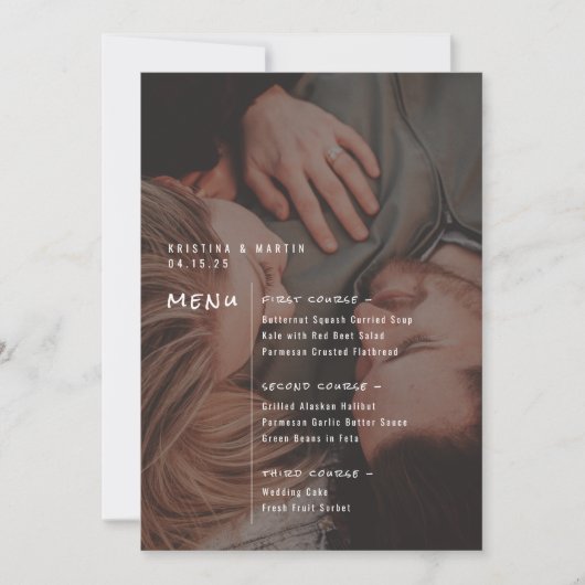 写真のメニュー結婚の設定 案内状 (正面)