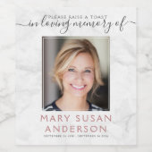 写真のメモリアルに乾杯を捧げる ワインラベル (シングルラベル)