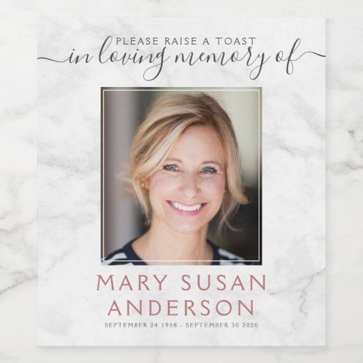 写真のメモリアルに乾杯を捧げる ワインラベル (シングルラベル)