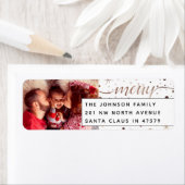 写真のメリーカラーマッチングモダンタイポグラフィ ラベル (インサイチュ)