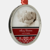 写真のメリークリスマスのお母さんのオーナメントの赤 メタルオーナメント (右)