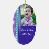 写真のメリークリスマスの祖母のオーナメント セラミックオーナメント (右)
