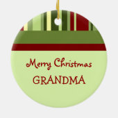 写真のメリークリスマスの祖母のオーナメント セラミックオーナメント (裏面)
