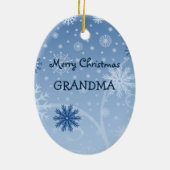 写真のメリークリスマスの祖母のオーナメント セラミックオーナメント (裏面)