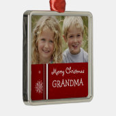 写真のメリークリスマスの祖母のオーナメント メタルオーナメント (右)