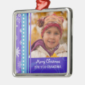 写真のメリークリスマスの祖母のオーナメント メタルオーナメント (左)