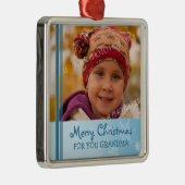 写真のメリークリスマスの祖母のオーナメント メタルオーナメント (右)