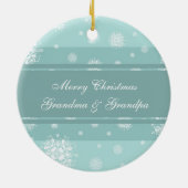 写真のメリークリスマスの祖父母のオーナメント セラミックオーナメント (裏面)