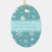 写真のメリークリスマスの祖父母のオーナメント セラミックオーナメント (裏面)