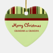 写真のメリークリスマスの祖父母のオーナメント セラミックオーナメント (裏面)