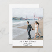 写真のモダンサンキューカード – 低バー サンキューカード (正面/裏面)