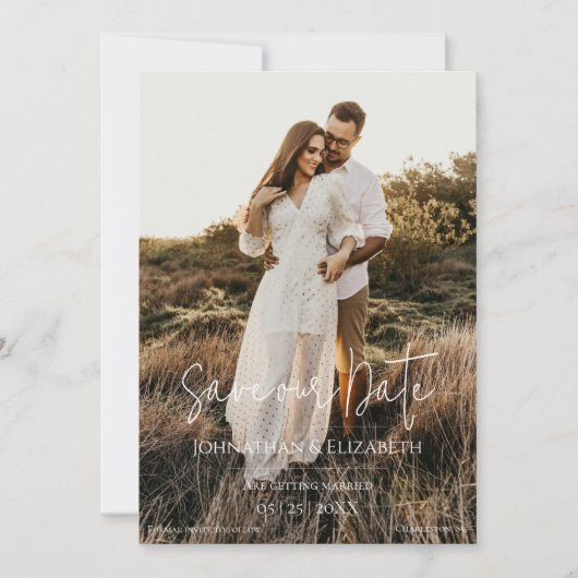 写真のモダンスクリプト セーブザデート (正面)