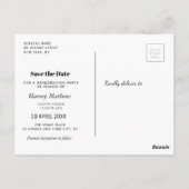 写真のモダン卒業日を保存 ポストカード (裏面)