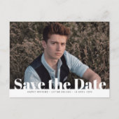 写真のモダン卒業日を保存 ポストカード (正面)