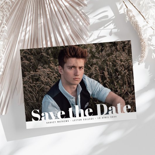 写真のモダン卒業日を保存 ポストカード