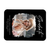 写真のモダン台本の白黒の卒業 マグネット (横)