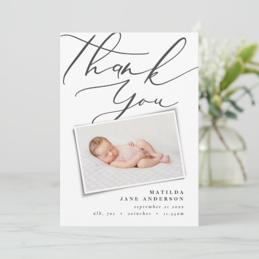 写真のモダン誕生発表 案内状 (スタンド正面)