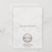 写真のモダンWhimsy Dolphinの結婚追加 セーブザデート (正面/裏面)