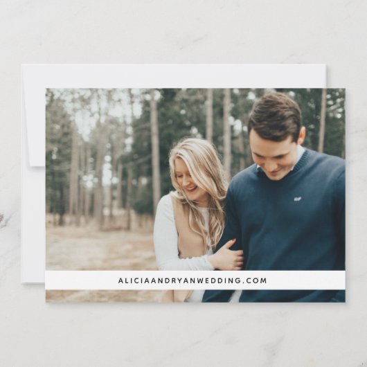 写真のユーカリのばら色の金ゴールドの幾何学的なフレーム セーブザデート (裏面)