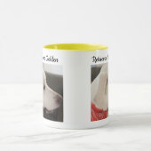 写真のラブラドールレトリエバーミックスドッグイエローママ マグカップ (中央)