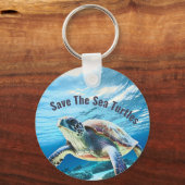写真のリアルなウミガメ 救ウミガメ キーホルダー (裏面)