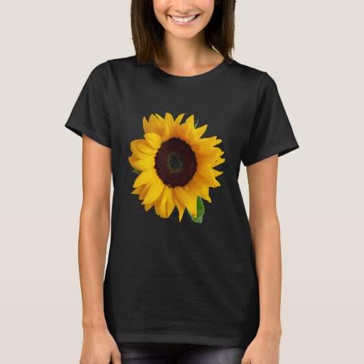 写真のリアルひまわり Tシャツ (正面)