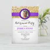 写真のリタイア – 紫金ゴールド白 招待状 (スタンド正面)