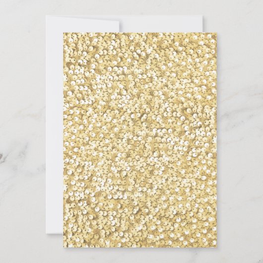 写真のリタイア – 金ゴールド黒 招待状 (裏面)