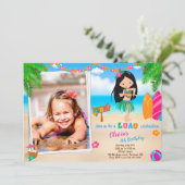 写真のルアウ誕生日招待状 ルアウ招待状 1歳 招待状 (スタンド正面)