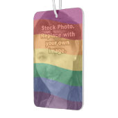 写真のレインボーカラー カーエアーフレッシュナー (左)