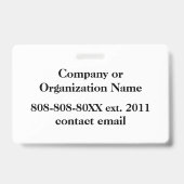 写真のロゴカスタム付き識別 バッジ (裏面)