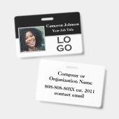 写真のロゴカスタム付き識別 バッジ (正面＆裏面)