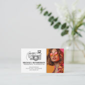 写真のロゴ | 洋服の鮮やか模型 名刺 (スタンド正面)