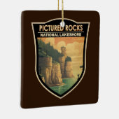 写真のロックスナショナルレイクショアトラベルヴィンテージ セラミックオーナメント (右)