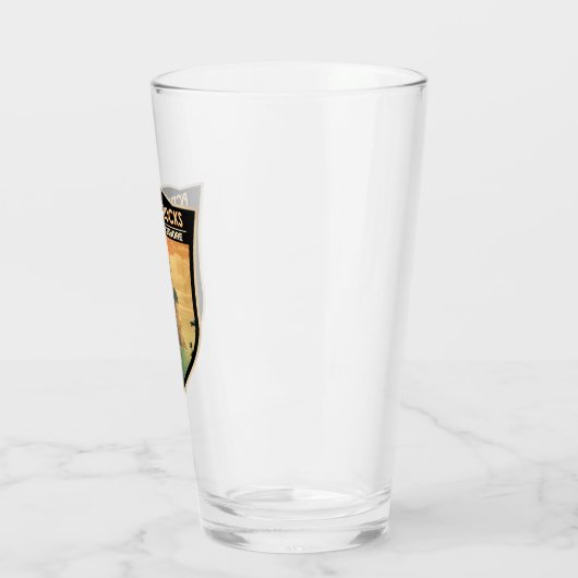 写真のロックスナショナルレイクショアトラベルヴィンテージ タンブラーグラス (左)