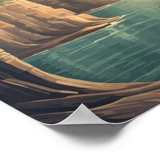 写真のロックスナショナルレイクショアトラベルヴィンテージ ポスター (角)