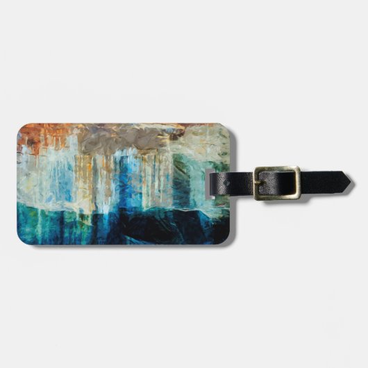 写真のロックスナショナルレイクショア抽象芸術 ラゲッジタグ (正面横)
