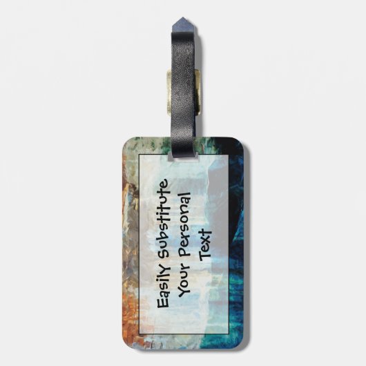 写真のロックスナショナルレイクショア抽象芸術 ラゲッジタグ (裏面縦)