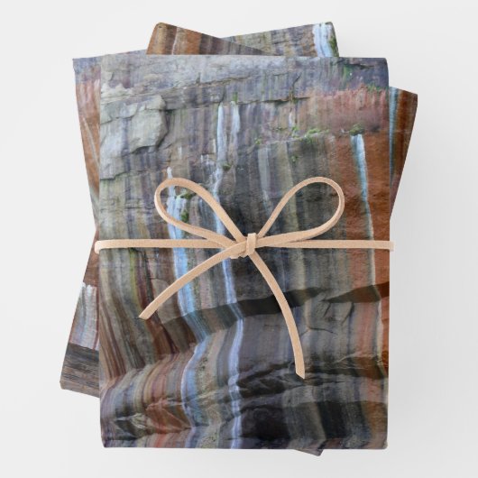 写真のロックスミシガン国立湖畔 ラッピングペーパーシート (インサイチュ)